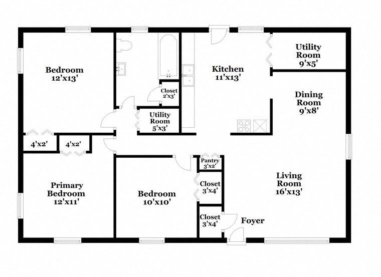 a floor plan of a house with a bedroom and a living room