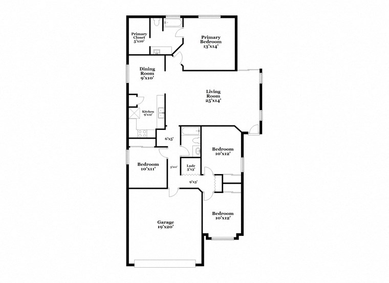 a floor plan of a house with two floors and a garage