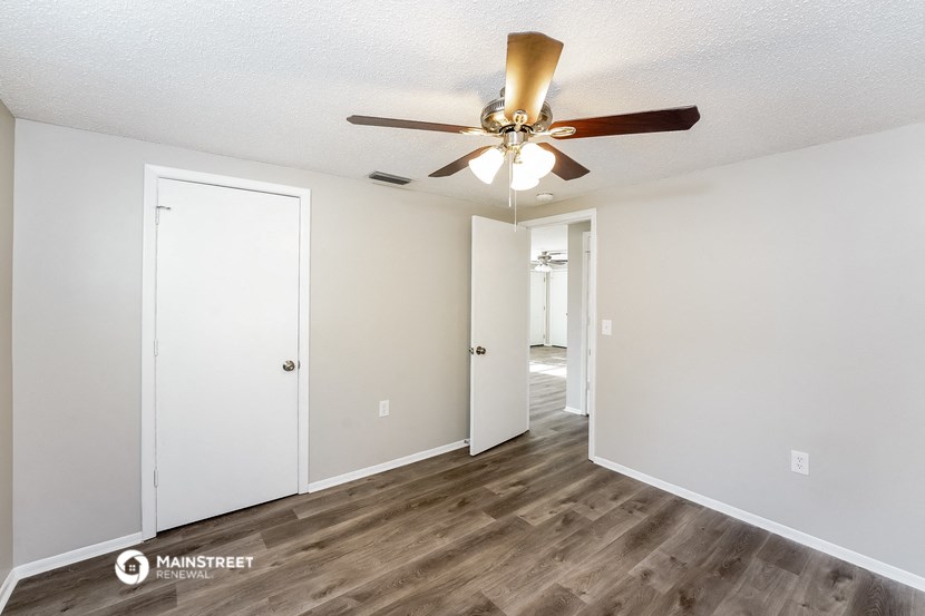 the spacious living room of our two bedroom apartment atrium at our community center