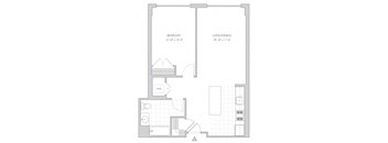 one-bedroom apartment floor plan