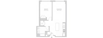 one-bedroom apartment floor plan