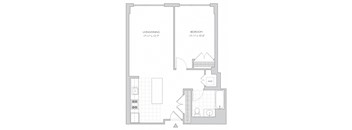 one-bedroom apartment floor plan