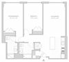 two-bedroom apartment floor plan two-bedroom luxury apartment floor plan in New Brunswick, NJ