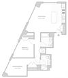 two-bedroom apartment floor plan two-bedroom luxury apartment floor plan in New Brunswick, NJ