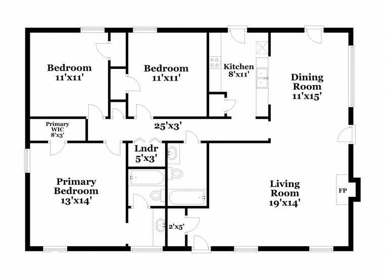 a floor plan of a house with a bedroom and a living room