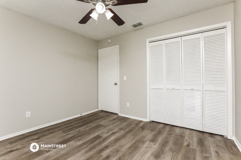 the spacious living room of our two bedroom apartment atrium at our community center