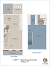 1 Bedroom, 1.5 Bathrooms