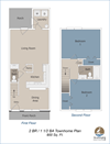 2 Bedrooms, 1.5 Bathrooms