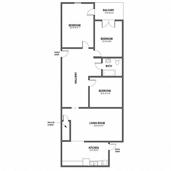 3 BR 1 Bath