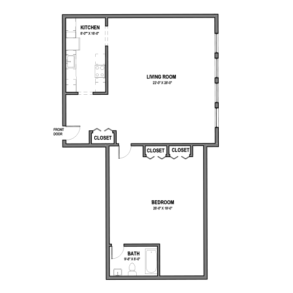 1 BR, 1 Bath