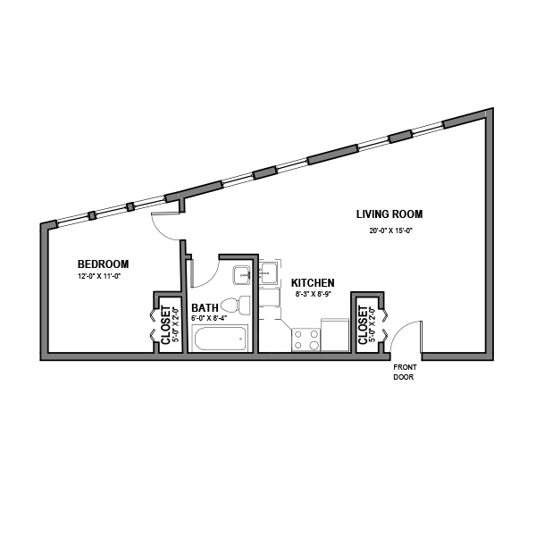 1 BR, 1 Bath