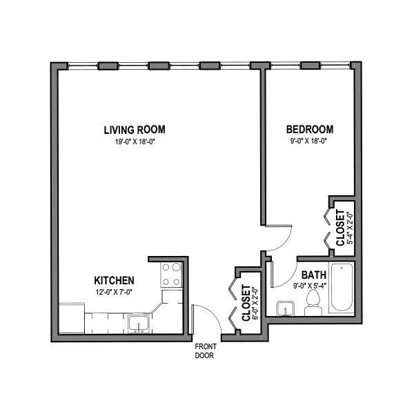 1 BR, 1 Bath