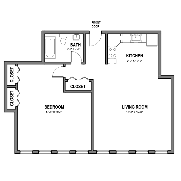 1 BR, 1 Bath