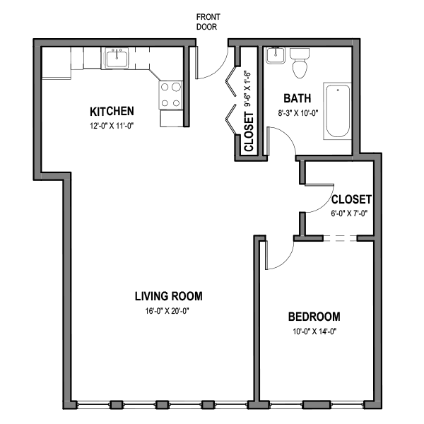 1 BR, 1 Bath