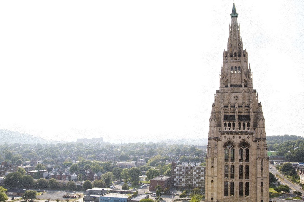 a tall building with a clock tower on top of it