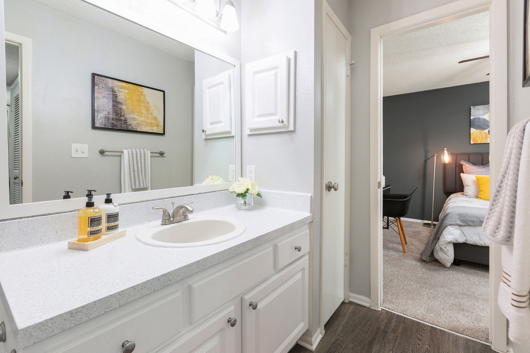 Bathroom at Northgreen at Carrollwood Apartments in Tampa, FL