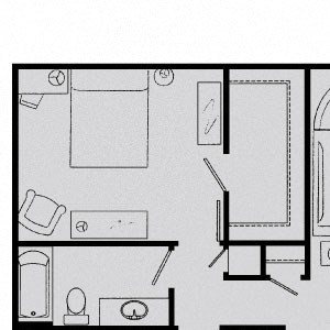 2 Bed, 1 Bath