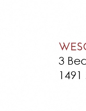Wescott - 3 bedroom Wescott - 3 bedroom