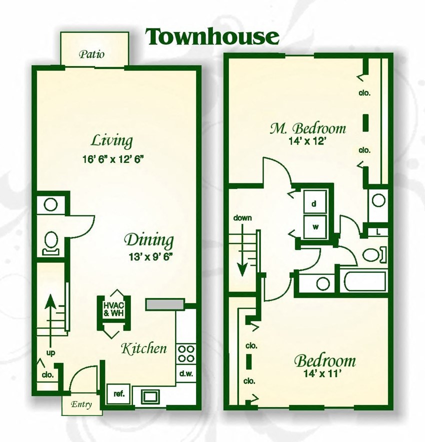 Rice Terrace Apartments and Townhomes The Jackson Townhouse 100