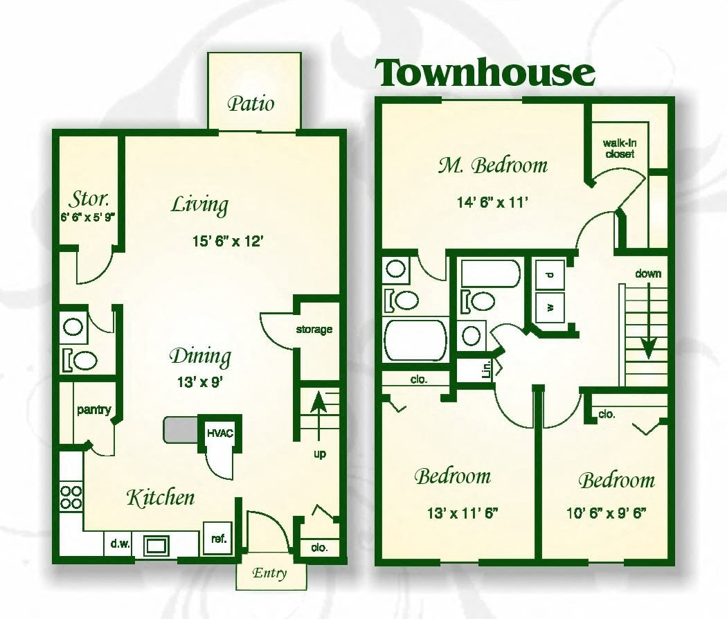 Floor Plans of SouthRidge Apartments and Townhomes in Arden, NC