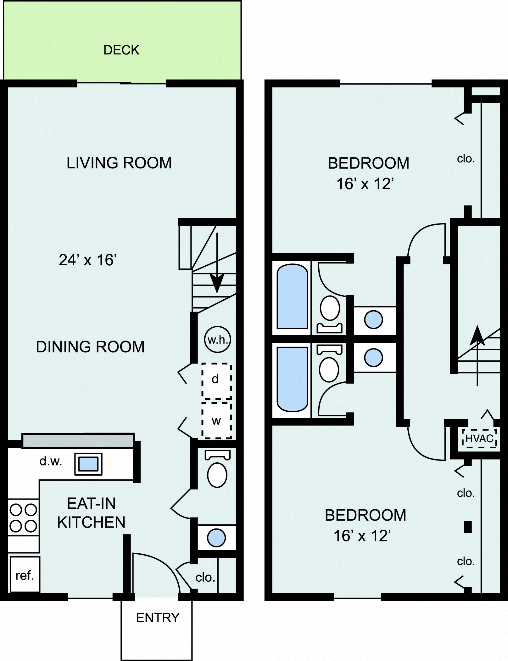 2 bedroom townhouse