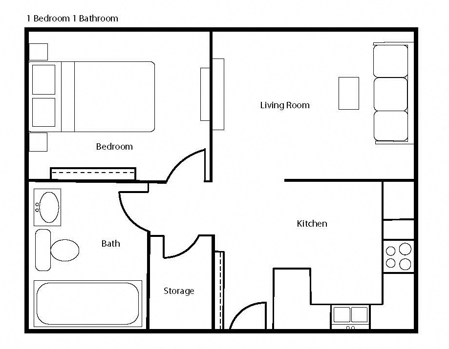 1 Bedroom 1 Bath