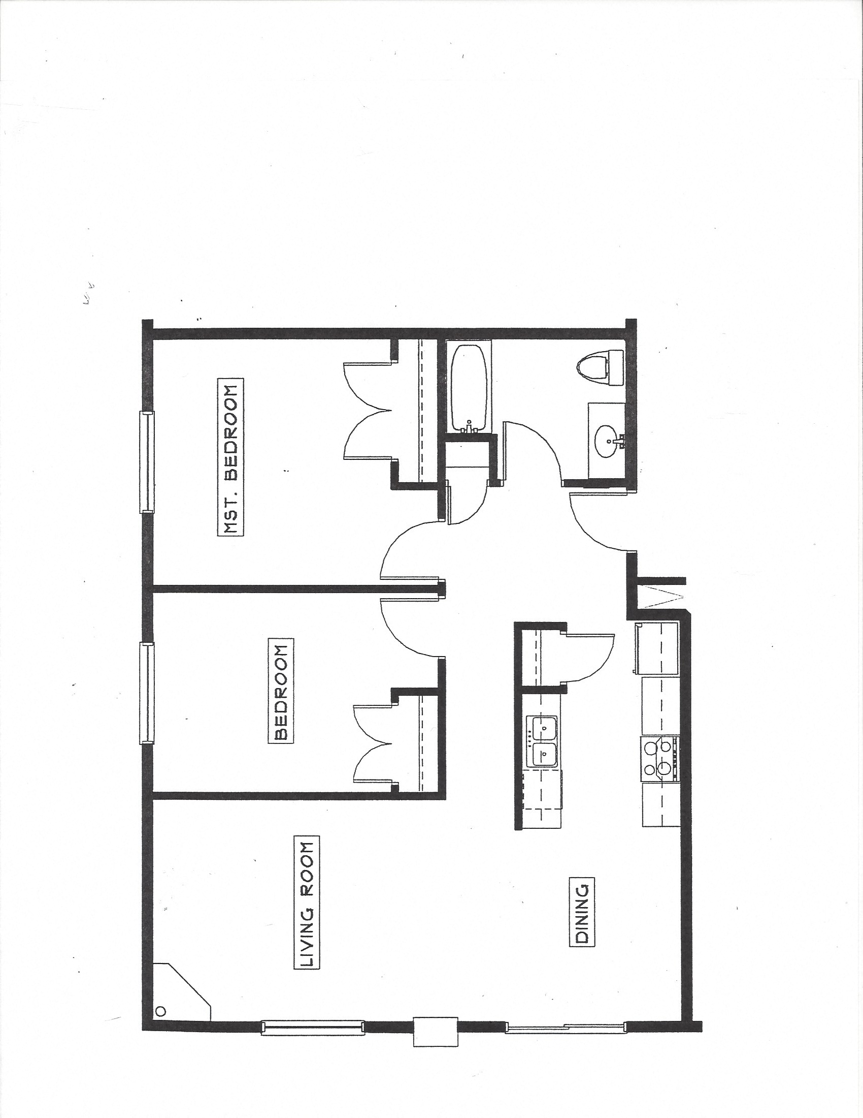2 Bedroom 1 Bathroom
