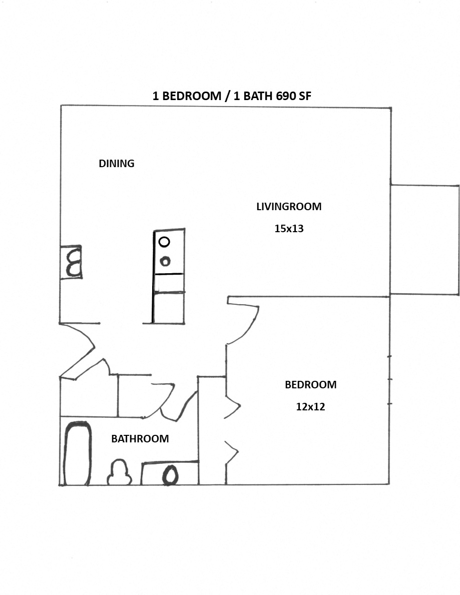 1 Bedroom 1 Bathroom