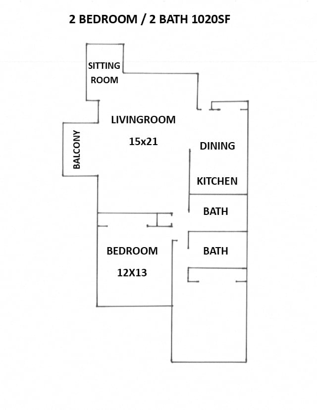 2 Bedroom 2 Bathroom plus Den