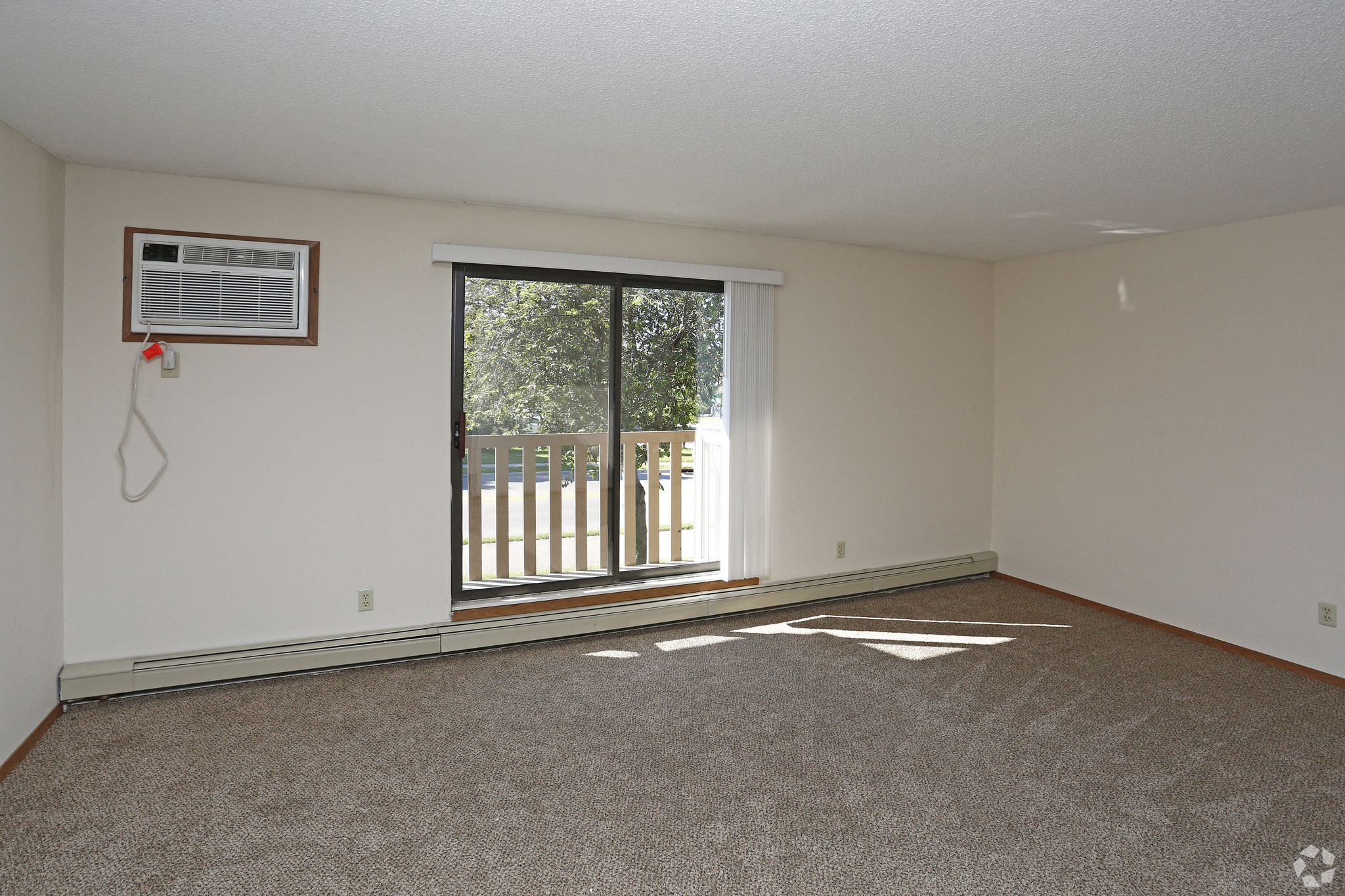 Living room with porch area