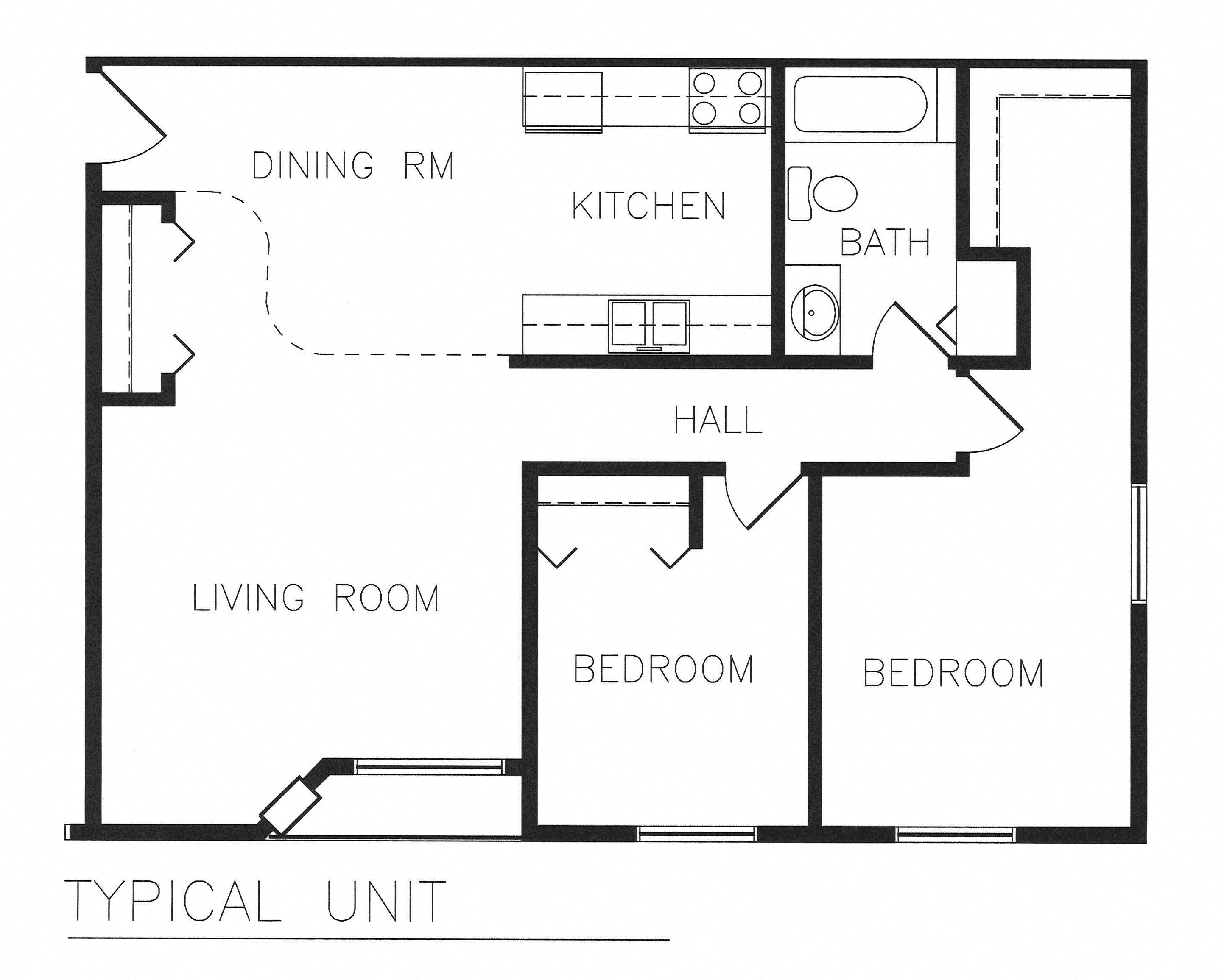 2 Bedroom 1 Bathroom