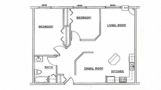 Two Bedroom One Bathroom