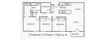 3 Bedroom 1 Bathroom