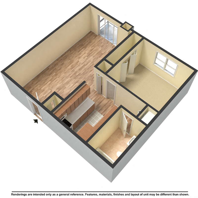 1 Bedroom 1 Bathroom