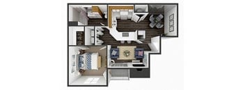 1 bedroom apartment floor plan