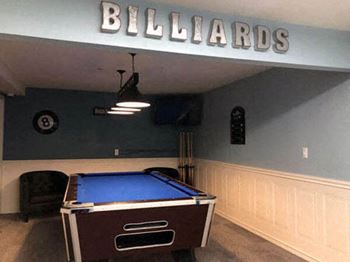 Billiards room at Ramblewood apartments