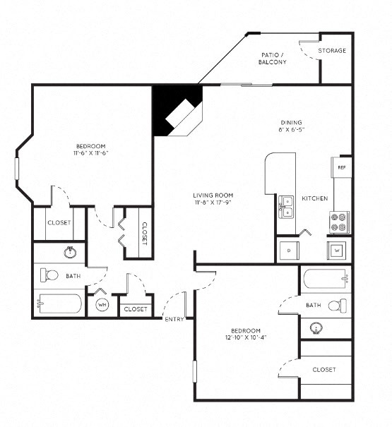 B2 - 2 Bed / 2 Bath