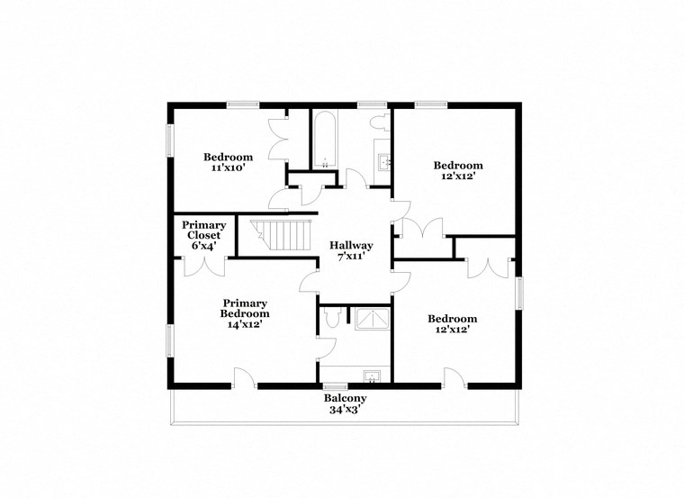 a floor plan of a house with a bedroom and a living room