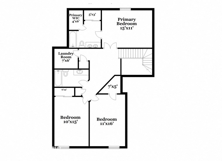 a floor plan of a house with an open floor plan