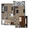A3 Floor Plan A3 Floor Plan 760 sq.ft. at Miro Apartments, California, 90670