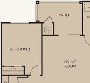 2 Bedroom 2 Bathroom Floor Plan 2 Bedroom 2 Bathroom 1,103 sq.ft. Floor Plan at The Villas at Towngate, Moreno Valley, California
