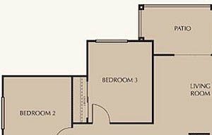 3 bedroom 2 bath Floor Plan 3 bedroom 2 bath 1,278 sq.ft. Floor Plan at The Villas at Towngate, Moreno Valley, CA, 92553