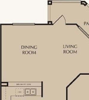 1 Bedroom 1 Bath Floor Plan 1 Bedroom 1 Bath 839 sq.ft. Floor Plan at The Villas at Towngate, Moreno Valley