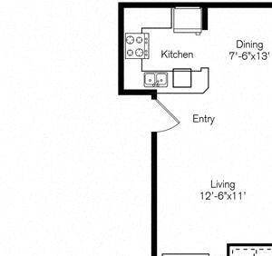 Two Bedroom Two Bathroom Floor Plan Two Bedroom Two Bathroom Floor Plan at Promenade Terrace, Corona