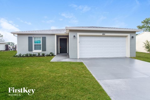 A two-car garage is labeled 591.