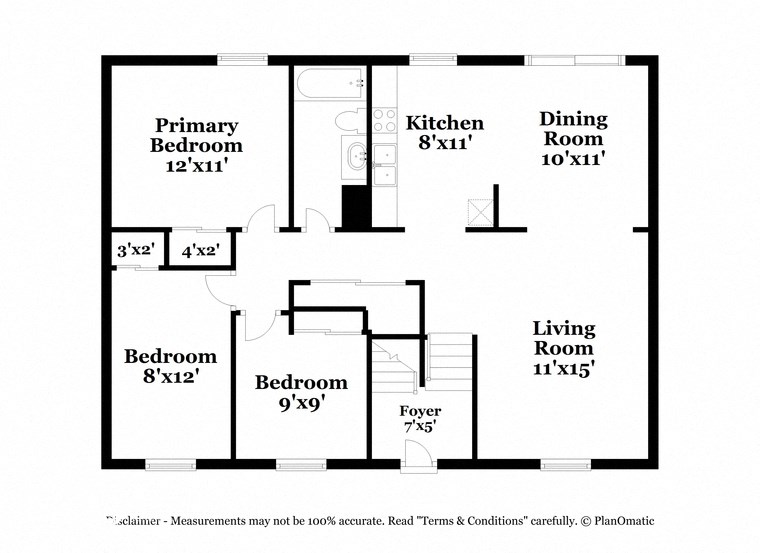 a floor plan of a house with a bedroom and a living room