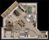 Type E (2 bed, 2 bath)