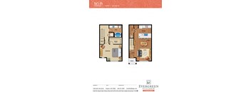 1bed 1bath TH 843-865 Sqft