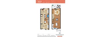 2bed 2bath TH 1184-1190 Sqft
