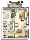 Glacier 1x1 699 Sqft Glacier 1x1 699 Sqft